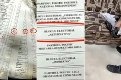 Buletine de vot pentru partidul pro rus gasite