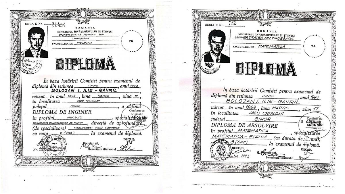 Ilie Bolojan a postat diplomele pe Facebook 1