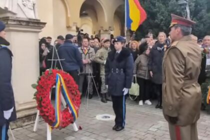 Huiduieli la Alba Iulia in timpul ceremoniei nationale 1