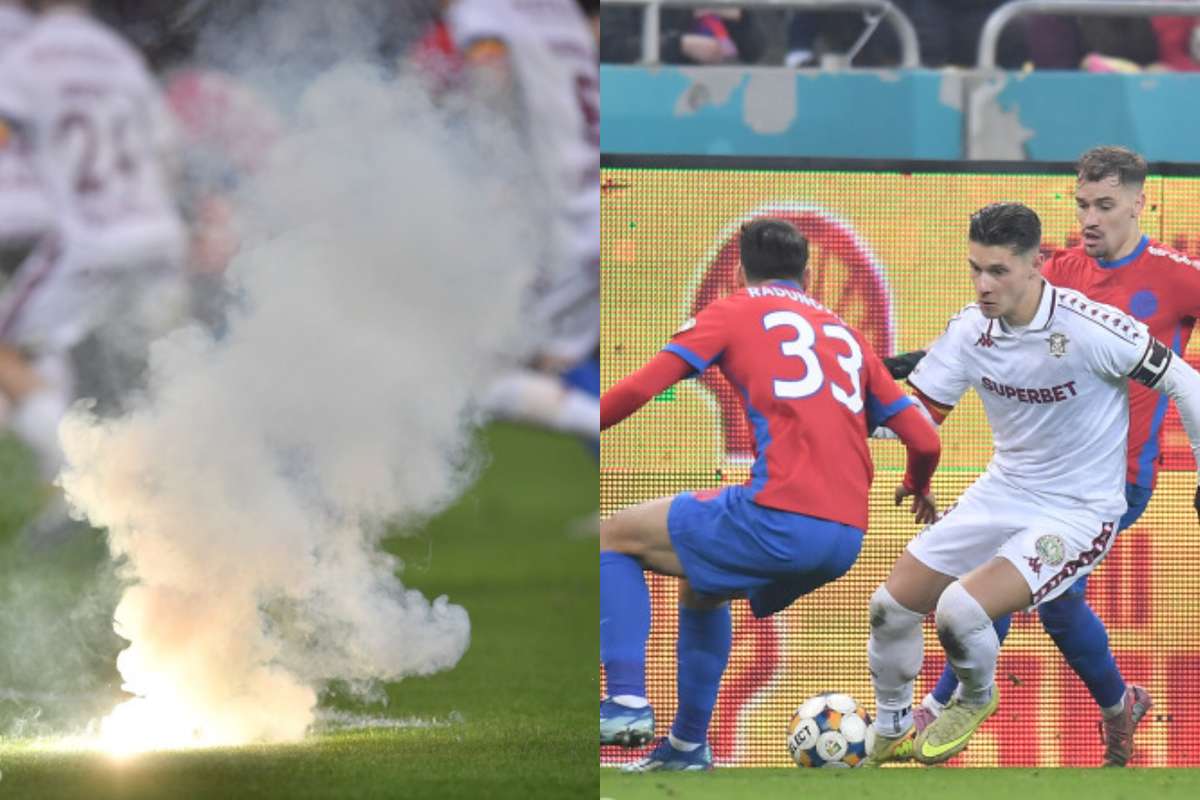 Derby ul FCSB Rapid a avut repercusiuni grave Amendi pentru incidente si suspendarea meciului