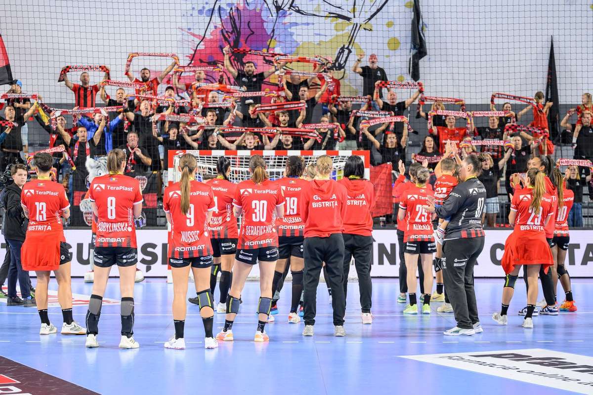 Gloria Bistrita a condus la pauza dar a fost invinsa pe terren propriu de Gyor in Liga Campionilor