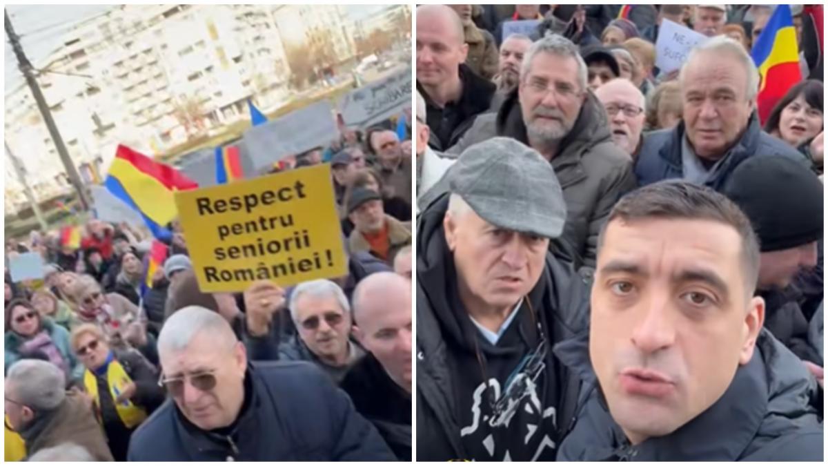 AUR a strans sute de oameni in strada la Ploiesti George Simion alaturi de ei Romania reala