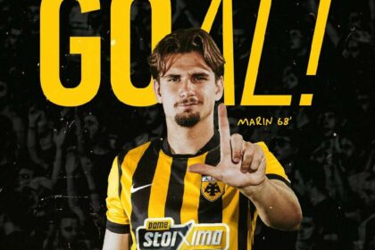 Razvan Marin a marcat pentru AEK Athena in liga greaca