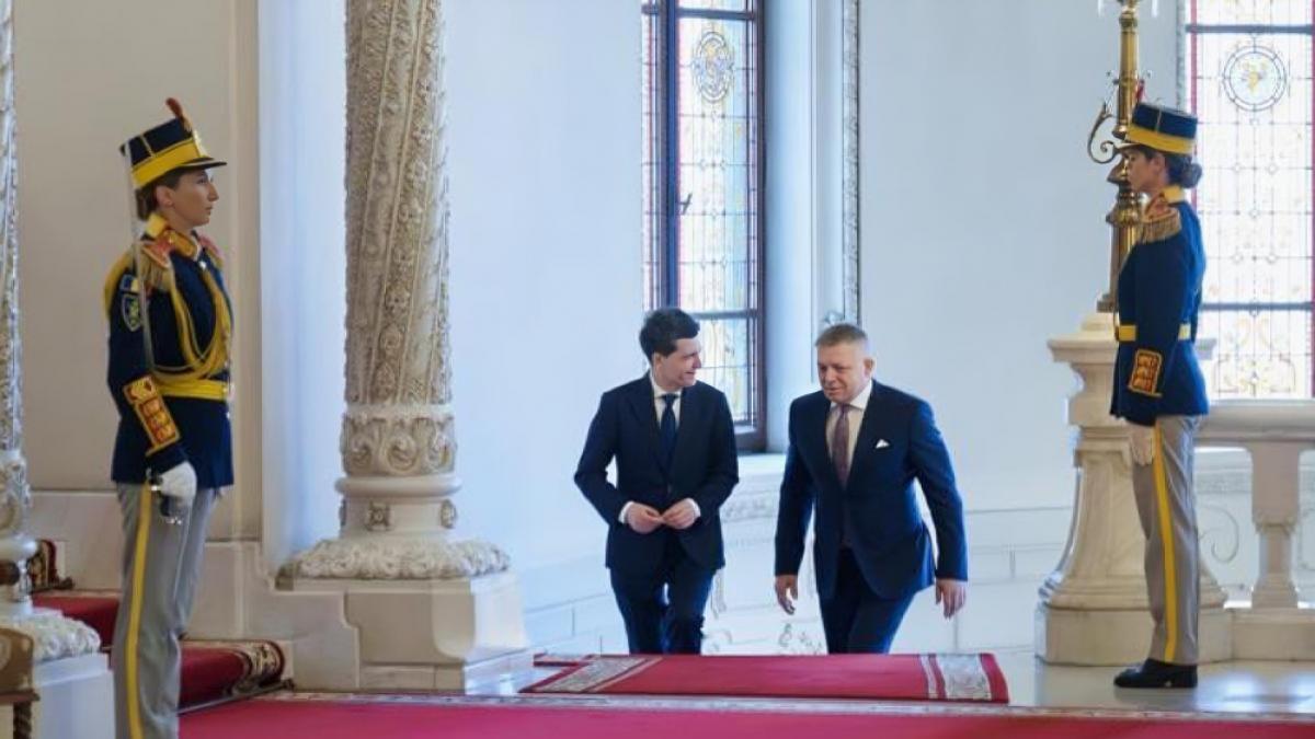 Robert Fico s a intalnit oficial cu Nicusor Dan la Palatul Cotroceni Ce teme au discutat