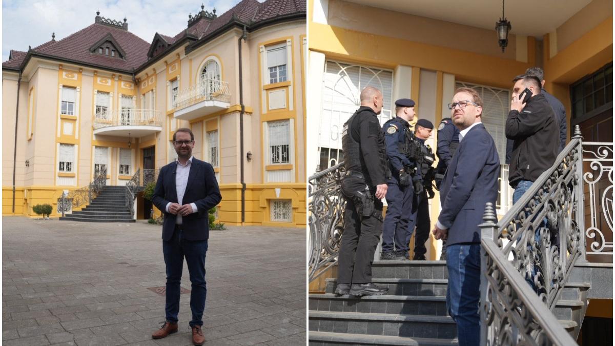 Dominic Fritz a intrat cu jandarmii intr o vila din Timis oara ocupata ilegal de clanul Momita vila