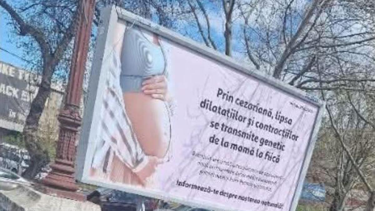 Panouri cu informatii falsa despre cezarian a in Bucuresti USR cere eliminarea reclamelor cu sfaturi
