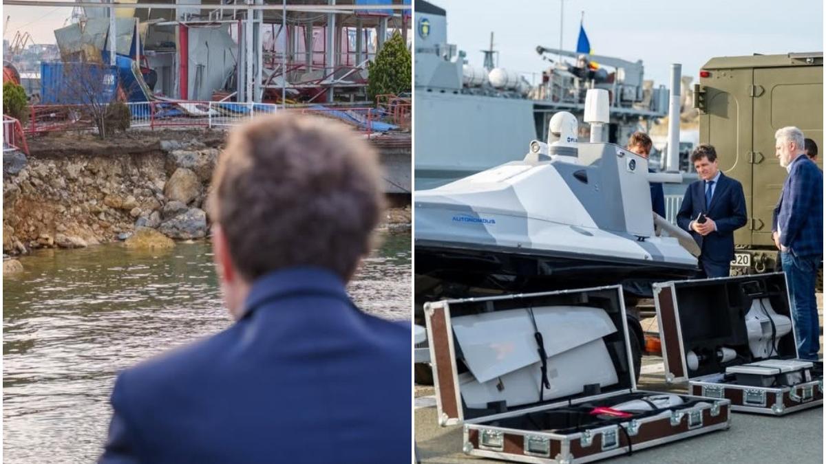 Nicusal Dan a vizitat dana 78 din Portul Constanta unde a avut loc explozia dronei Am primit o prezentare
