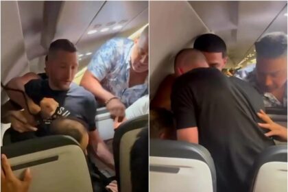 Panica pe un avion un pasager a incercat sa deschida usa aeronavei in timpul zborului dorind sa intre in cabina pilotilor ce au vazut martorii