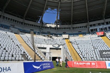 Atac rus asupra Odesei stadionul Chornomorets grav avariat Doi oameni au fost raniti