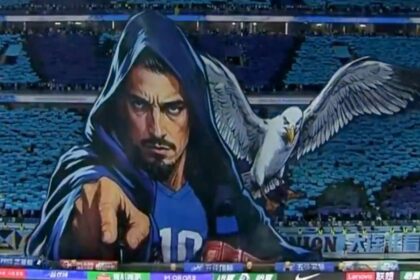 video tifos impresionant scenografie spectaculoasa realizata de fanii chinezi pentru nicolae stanciu